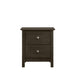 ZODIAC 2 DRAWER NIGHTSTAND-GRAY - Furniture Stars (Chicago, IL)
