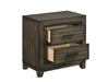 New Classic Furniture Ashland 2 Drawer Nightstand in Rustic Brown - Furniture Stars (Chicago, IL)