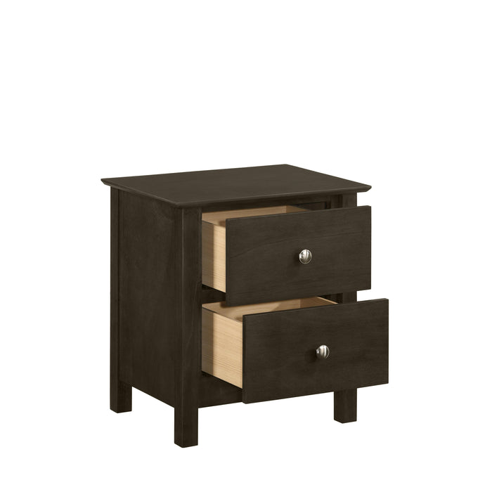 ZODIAC 2 DRAWER NIGHTSTAND-GRAY - Furniture Stars (Chicago, IL)