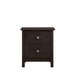 ZODIAC 2 DRAWER NIGHTSTAND-MERLOT - Furniture Stars (Chicago, IL)