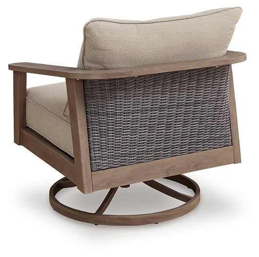 Harmony Headlands Outdoor Swivel Lounge with Cushion - Furniture Stars (Chicago, IL)