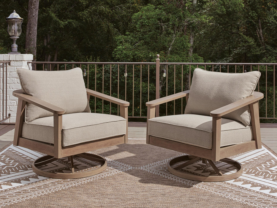 Harmony Headlands Outdoor Swivel Lounge with Cushion - Furniture Stars (Chicago, IL)
