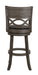 Manchester 29" Bar Stool W/Black Pu Cushions-Gray