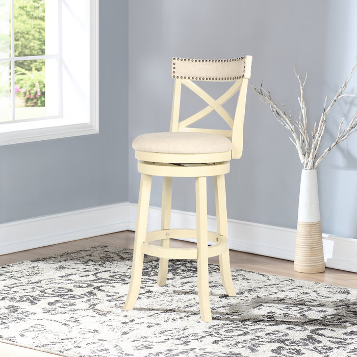 York 29" Bar Stool-White