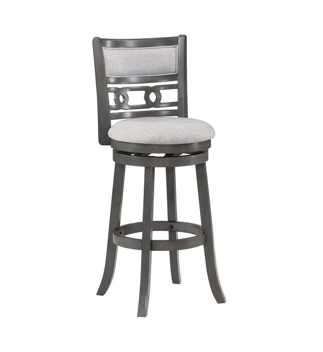 Gia 29" Swivel Barstool-Gray W/Gray Fabric Seat