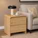 Mara Two Drawer End Table / Bedside Table-Natural
