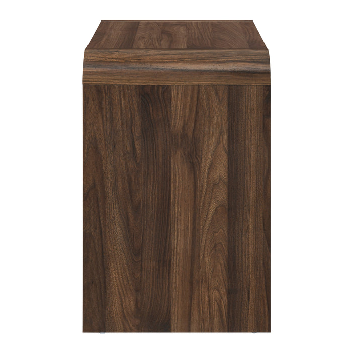 Mara Two Drawer End Table / Bedside Table-Walnut