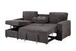 U0203 Dark Grey Reversible Pull Out Sofa Bed - Furniture Stars (Chicago, IL)