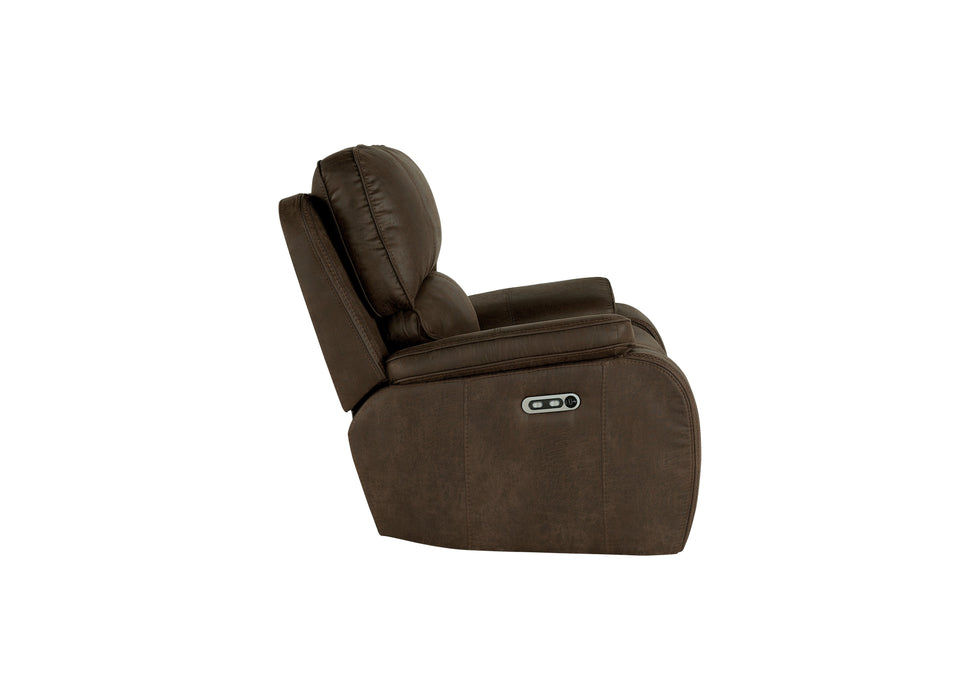 Brookings Glider Recliner W/Pwr Hr & Fr-Brown