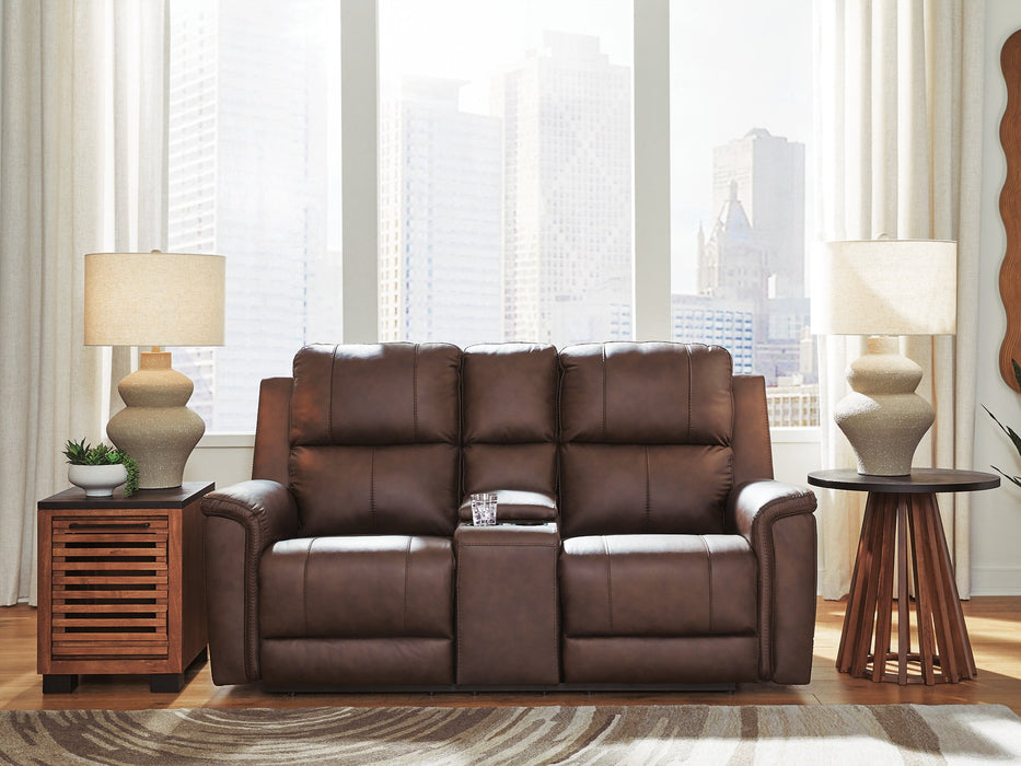 Bleckley Power Reclining Loveseat with Console - Furniture Stars (Chicago, IL)
