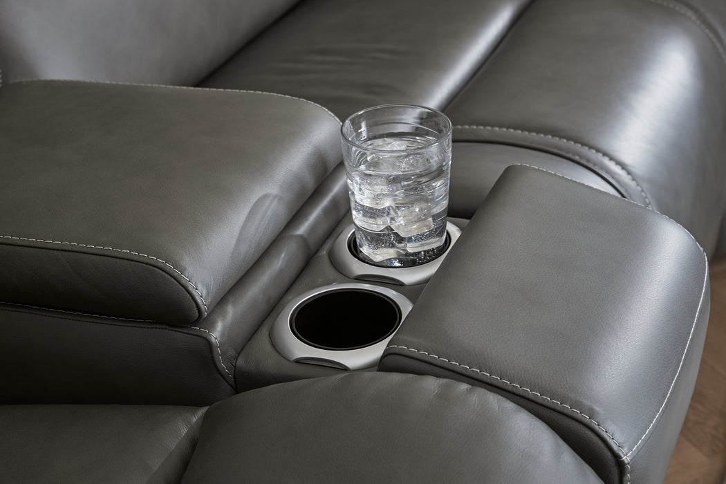 5Z - Pittson Power Reclining Sectional Loveseat with Console - Furniture Stars (Chicago, IL)