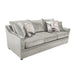 Sylvie Sofa W/4 Accent Pillows-Lush Silver Gray