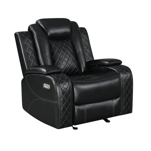Orion Ii Glider Recliner W/ Pwr Fr & Hr-Black