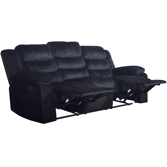 Willow Sofa W/Dual Recliner-Black