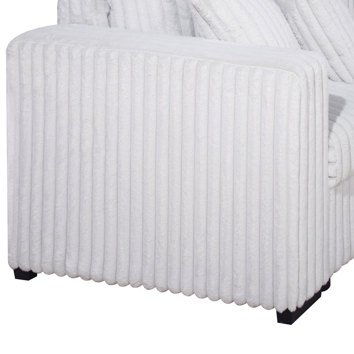 Bliss Laf Loveseat With Corner-Mist Gray