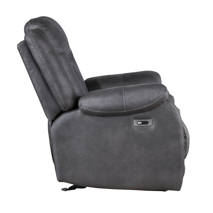 Morello Glider Recliner W/Pwr Fr- Gray
