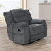 Redondo Glider Recliner W/Heat And Massage-Dk Gray