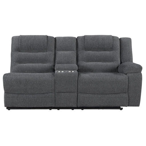 Redondo Raf Console Loveseat W/1 Recliner-Dk Gray