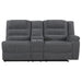Redondo Raf Console Loveseat W/1 Recliner-Dk Gray
