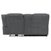 Redondo Raf Console Loveseat W/1 Recliner-Dk Gray