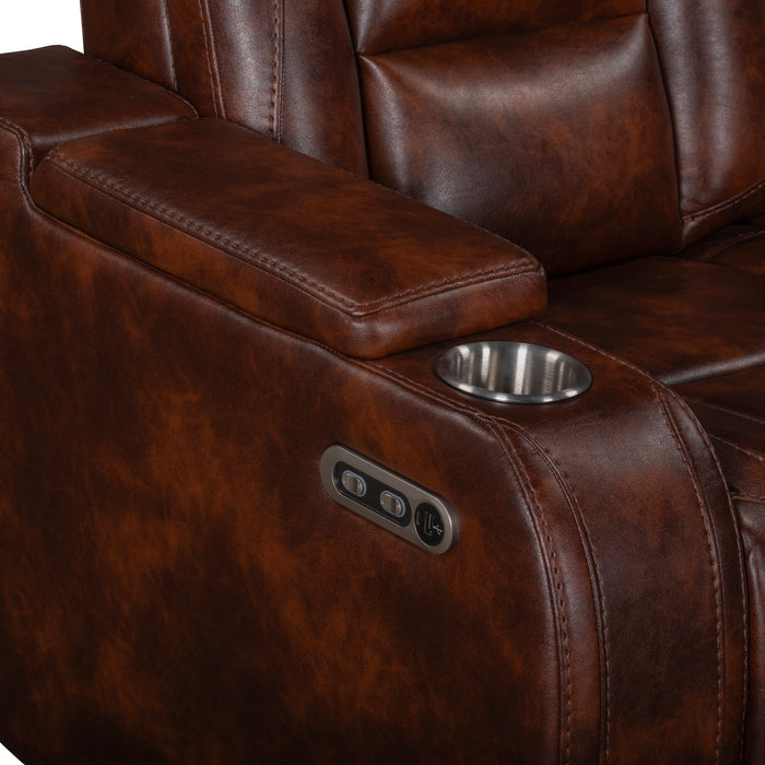 Chester Glider Recliner W/Pwr Hr & Fr-Brown