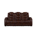 Chester Reclining Sofa W/Pwr Hr & Fr-Brown