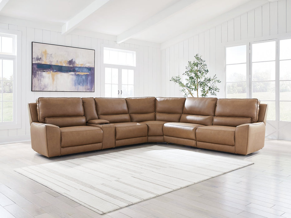 DeepWakes Reclining Sectional with Storage Console - Furniture Stars (Chicago, IL)