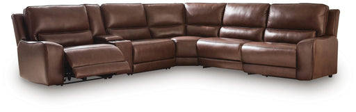 DeepWakes Reclining Sectional with Storage Console - Furniture Stars (Chicago, IL)