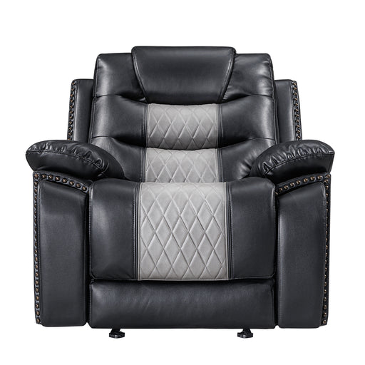 Nikko Glider Recliner-Black/Gray