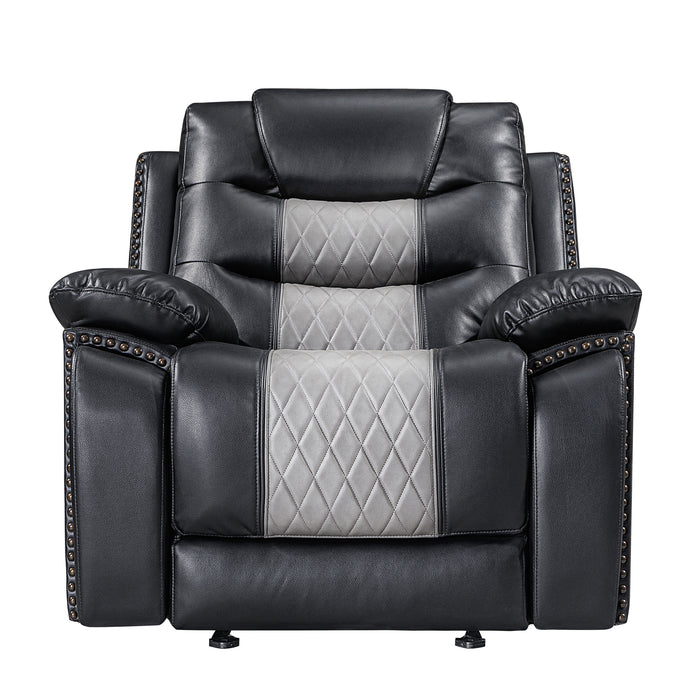 Nikko Glider Recliner W/Pwr Fr-Black/Gray