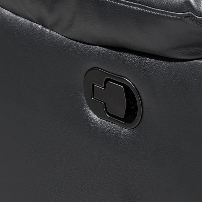 Nikko Sofa W/Dual Recliner-Black/Gray