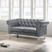 Emma Crystal Loveseat-Gray