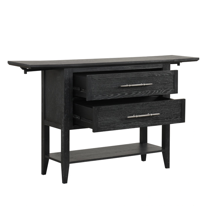 Sable Crest Drop Leaf Server-Black