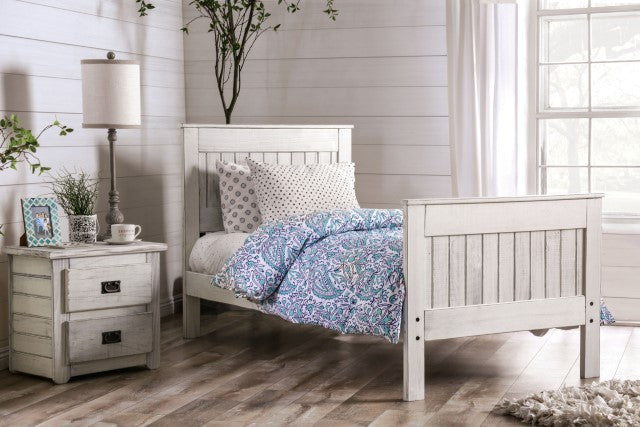 Rockwall Full, Queen, & Twin Bed White, Gray, & White - Furniture Stars (Chicago, IL)