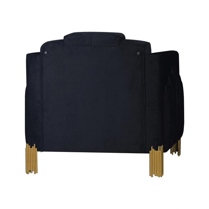 Empire Lighted Chair-Black