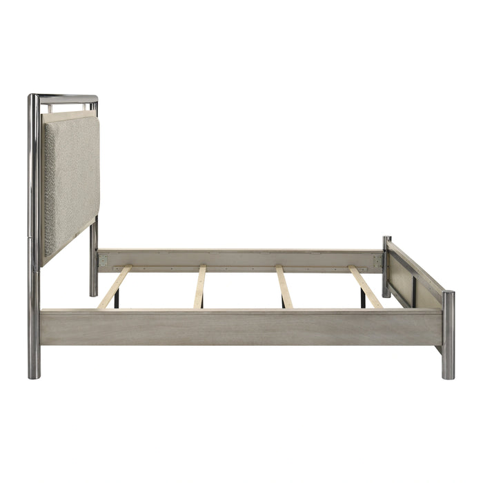 Lennox 6/6-6/0 Ek/Wk Headboard, Footboard & Slat Kit-Gray
