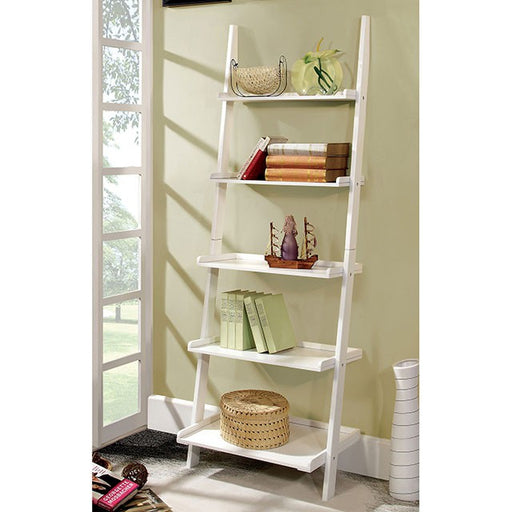 Sion White Ladder Shelf - Furniture Stars (Chicago, IL)