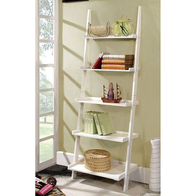 Sion White Ladder Shelf - Furniture Stars (Chicago, IL)