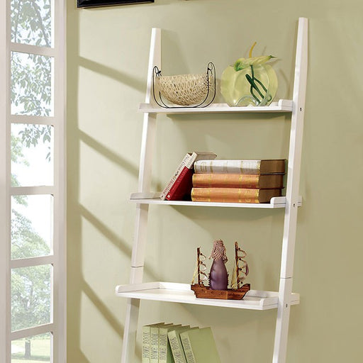 Sion White Ladder Shelf - Furniture Stars (Chicago, IL)
