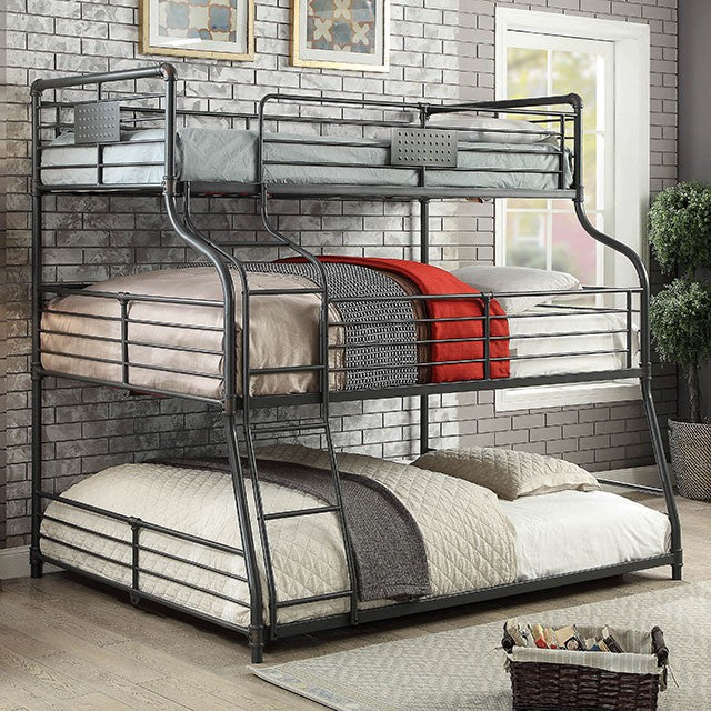Olga III Sand Black Twin/Full/Queen Bunk Bed - Furniture Stars (Chicago, IL)