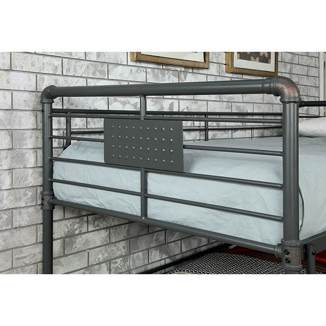 Olga III Sand Black Twin/Full/Queen Bunk Bed - Furniture Stars (Chicago, IL)