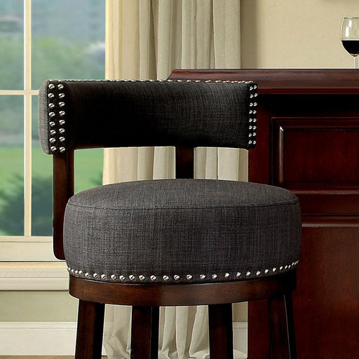 LYNSEY Dark Oak/Gray 29" Bar Stool - Furniture Stars (Chicago, IL)