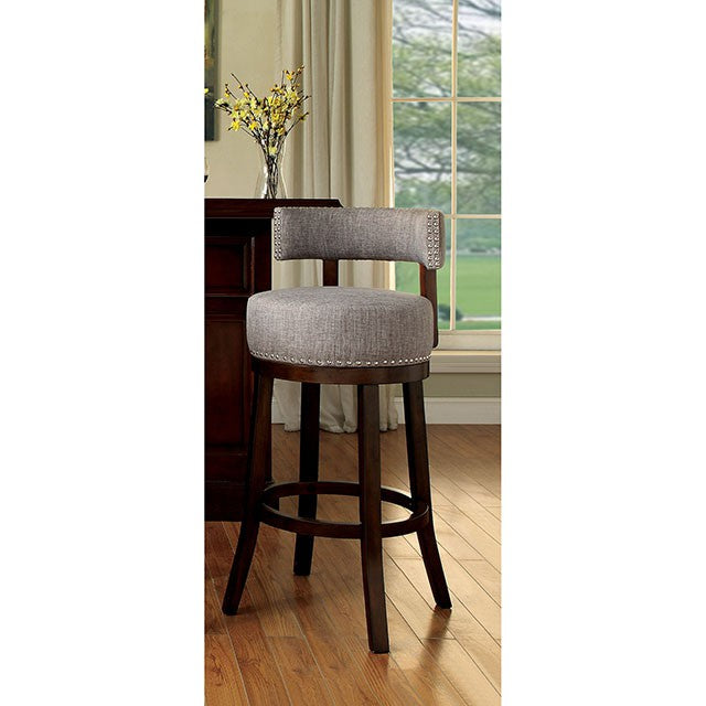 LYNSEY Dark Oak/Light Gray 29" Bar Stool - Furniture Stars (Chicago, IL)