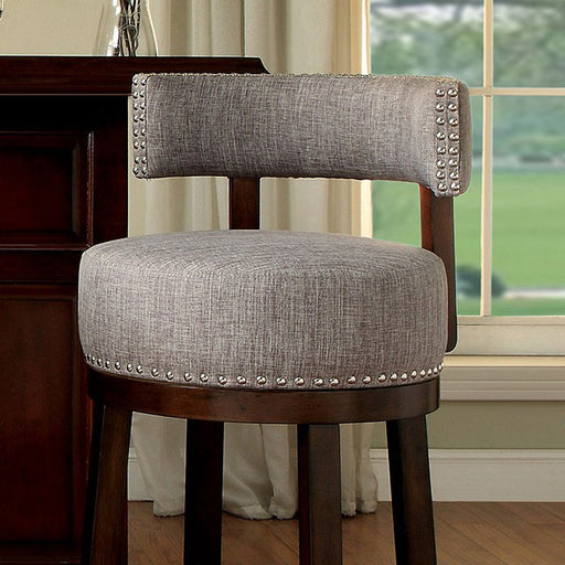 LYNSEY Dark Oak/Light Gray 29" Bar Stool - Furniture Stars (Chicago, IL)