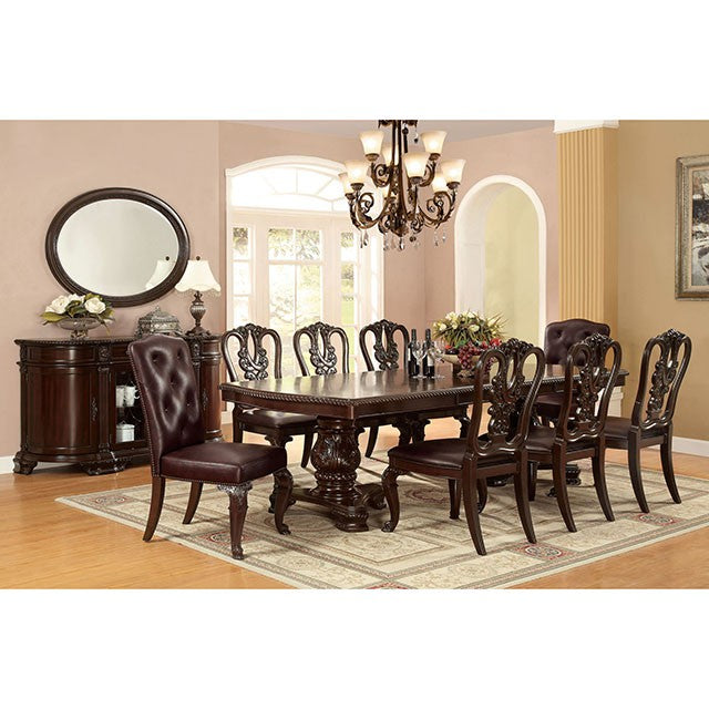 Bellagio Brown Cherry Wooden Side Chair (2/CTN) - Furniture Stars (Chicago, IL)