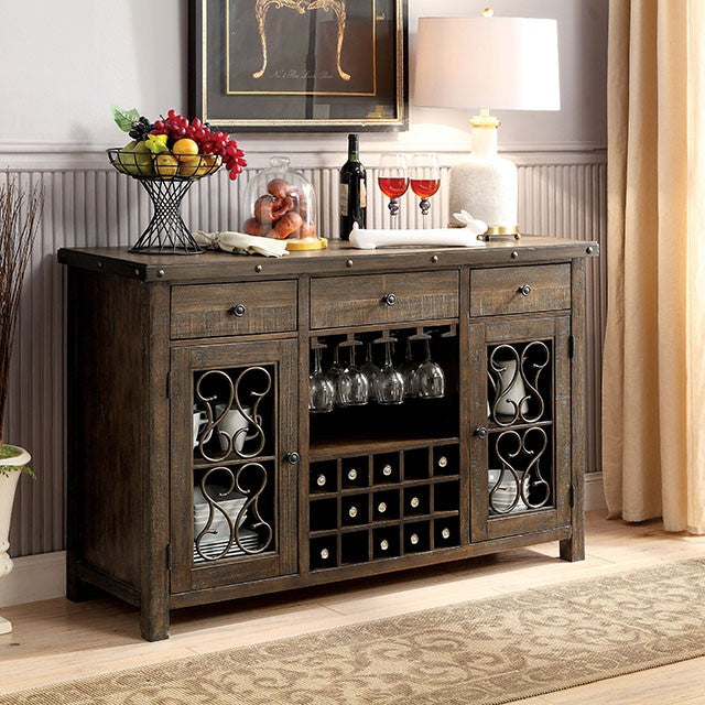 PAULINA Rustic Walnut Dining Table - Furniture Stars (Chicago, IL)
