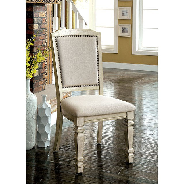 HOLCROFT Antique White/Ivory Side Chair (2/CTN) - Furniture Stars (Chicago, IL)