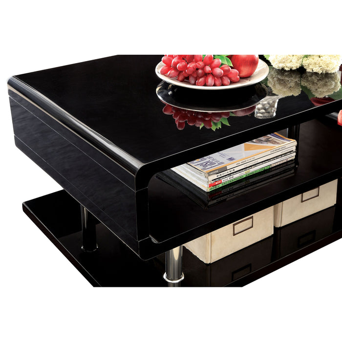 Ninove Black/Chrome End Table - Furniture Stars (Chicago, IL)