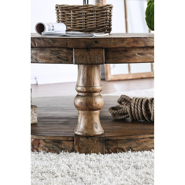 Mika Antique Oak End Table - Furniture Stars (Chicago, IL)