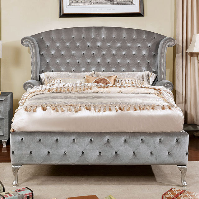 Alzir Gray Queen Bed - Furniture Stars (Chicago, IL)